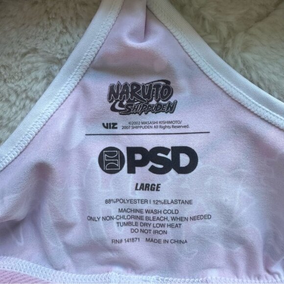PSD | Womens Naruto Sakura Impact Sports Bra Pink | Size Large - Picture 6 of 8